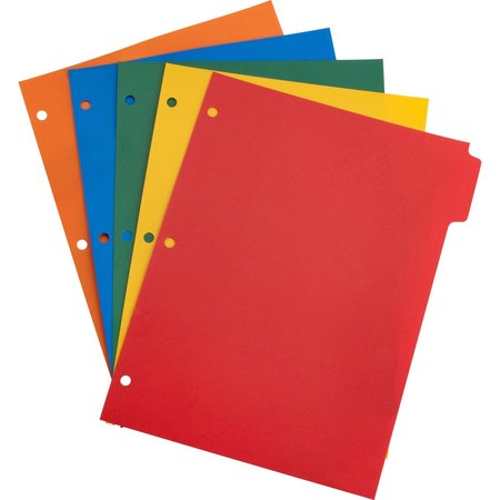 Business Source Plain Tab Color Polyethylene Index Dividers, PK5 01809